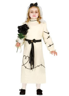 Franky Zombie Braut Kostüm für Mädchen