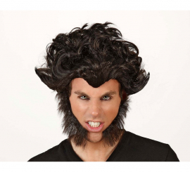 Werewolf wig with sideburns