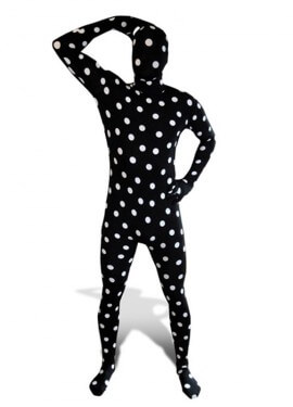 MORPHSUIT Kostüm für Erwachsene mit Tupfenmuster
