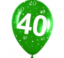 Pack de 10 Ballons en Latex Numéro 40