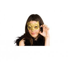 Glitzermaske der Katze oder der goldenen Cat Woman