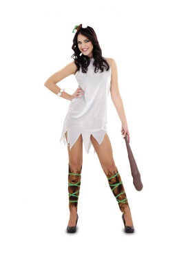 Fato de homem das cavernas para mulher