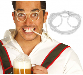 Gafas con manguera para Cerveza Party adulto