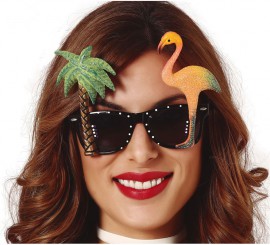 Gafas con Palmera y Flamenco