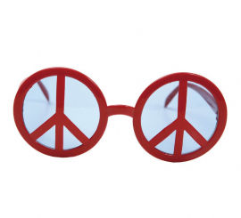 Red Peace Symbol Glasses