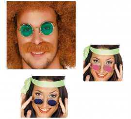 Hippie circular glasses in various colors for adults