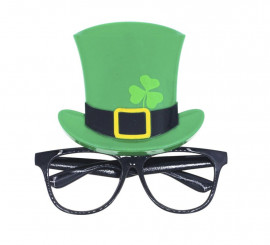 Gafas de Irlandés verde con trébol