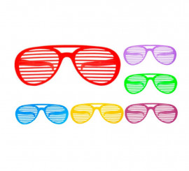 Giant Grid Glasses Assorted Colors