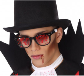 Lunettes de Vampire avec du Sang