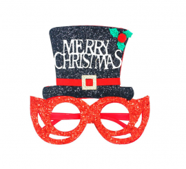 'Merry Christmas' Glitter Glasses