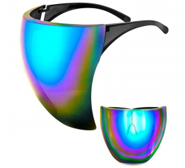 Glasses or Face Shield Blue-Violet Mirror Lens