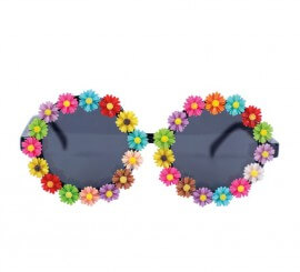 Round Glasses with Flowers