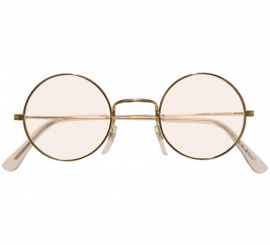 Gafas Redondas Doradas con Cristales