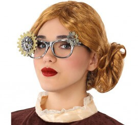 Steampunk-Brille mit Ausrüstung