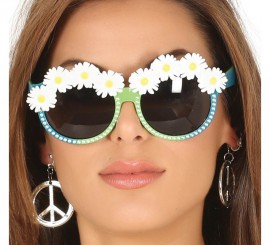 Green Glasses with Daisies