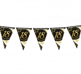 18 Years Birthday and Anniversaries Paper Pennant 300 cm 19X27 cm