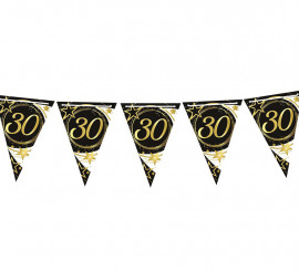 30 Years Birthday and Anniversaries Paper Pennant 300 cm 19X27 cm