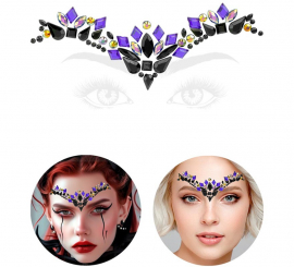 Gemmes adhésives pour le visage Maléfique