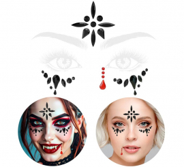 Gemmes adhésives pour le visage de vampire
