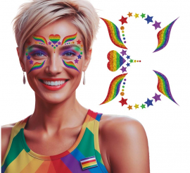 Glitter Face Arcoíris