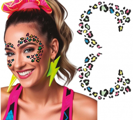 Glitter Face de Leopardo multicolor