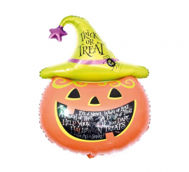 Globo de Foil Calabaza Trick or Treat de 61x91 cm