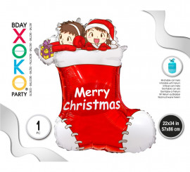 Christmas Sock Foil Balloon 56.5x86 cm