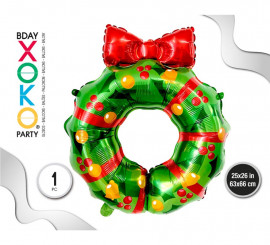 Christmas Wreath Foil Balloon 62.5x65.5 cm