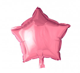 Ballon aluminium étoile rose 46 cm