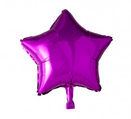 Ballon aluminium étoile rose foncé de 18 po