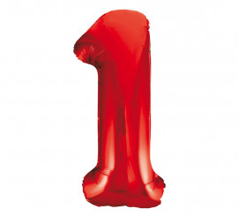 Palloncino Foil Numero 1 Colore Rosso 86 cm