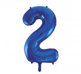 Palloncino Foil Numero 2 Colore Blu 86 cm