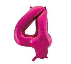 86 cm Pink Number 4 Foil Balloon