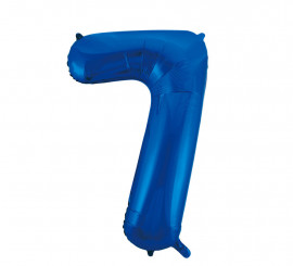 Foil Balloon Number 7 Blue Color 86 cm