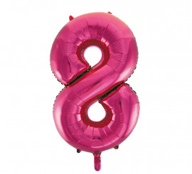 86 cm Pink Number 8 Foil Balloon