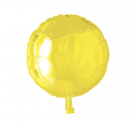 'Palloncino in alluminio giallo rotondo da 18''.'