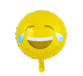 46 cm Laughing Emoji Round Foil Balloon