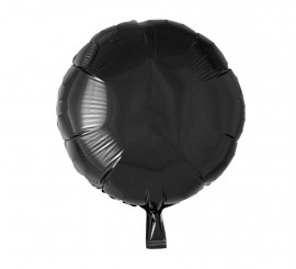 Globo de Foil Redondo Negro de 46 cm