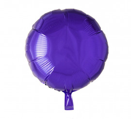 'Palloncino in lamina viola rotondo da 18''.'