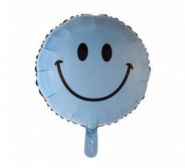 46 cm Baby Blue Smile Round Foil Balloon