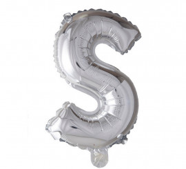 102 cm Silver S Foil Balloon