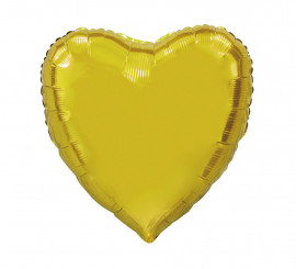 Ballon aluminium XL coeur doré 92 cm