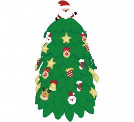 Globo Foil Árbol Navidad Standing 126x130 cm