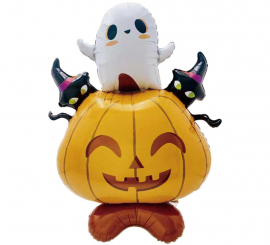 Pumpkin and Ghost Foil Balloon 69x98 cm
