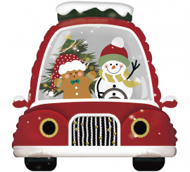 Globo Foil Coche Navideño 55x54 cm