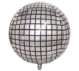 55cm Silver Disco Ball Foil Balloon