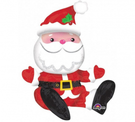 Large Foil Balloon Santa Claus sitting 48x53 cm