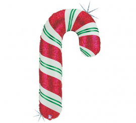 104 cm Candy Cane Metallic Foil Balloon