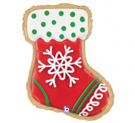 68 cm Christmas Boot Cookie Metallic Foil Balloon