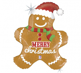 78 cm Merry Christmas Cookie Metallic Foil Balloon